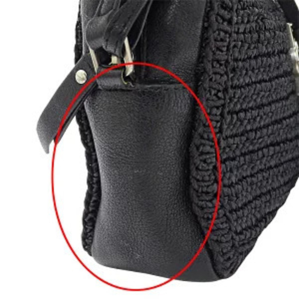 Saint Laurent Bag Shoulder Lou Camera Raffia Black Tassel Fringe Crossbody - Picture 8 of 8
